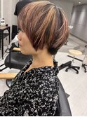 マッシュに似合う抜きっぱなしハイライトカラー！美由紀