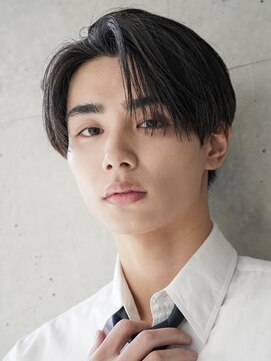 カライング(ing) スーツ短髪ツーブロック束感モテる黒髪シークレットパーマ流行