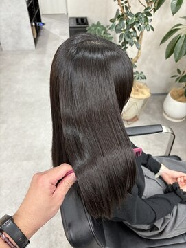 クム 横浜(qumu) 縮毛矯正 × ナチュラルロング【神永】