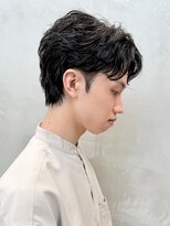 エリマバイフィフス 調布(elima by fifth)&nbsp;調布メンズパーマフェザーパーマショートパーマセンターパート
