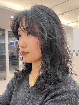 ガーデンヨコハマ(GARDEN YOKOHAMA) インナーカラー/チェリーブラウン/デジタルパーマ/ミニウルフ