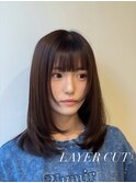 青木/大人可愛い小顔レイヤー/ラベンダーブラウン/長野