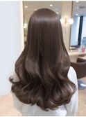 ハッシュカット顔周りカットダークブラウン美髪矯正レイヤー