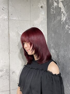シャンプーボーイ 宮崎駅前店(SHAMPOO BOY) ワインレッド×レイヤー