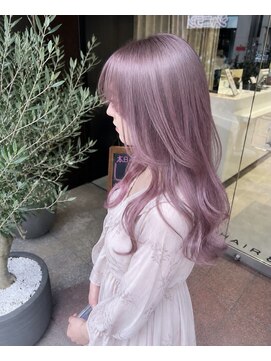 アース 大曽根店(HAIR&MAKE EARTH) ハッシュカット×ピンクベージュ
