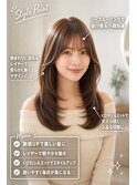 小顔韓国レイヤー×ブリーチなしベージュ