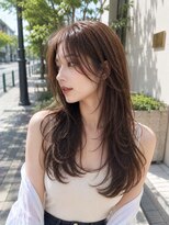 バグズ ヘアデザイン 桔梗が丘店(Baguz HAIR DESIGN) くびれレイヤーロング×シアーグレージュ