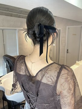 サンルーム(SUN room) タイトカチモリリボンタイトアレンジツヤ髪結婚式ヘアアレンジ
