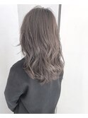 【Marlイルミナカラー】グレーベージュの無造作セミディ♪