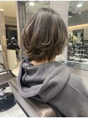 ハイライトバレイヤージュショートボブ