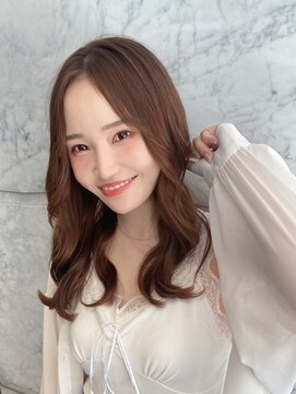 ロンド ストラーダ 心斎橋(Lond strada) 韓国前髪顔周りロング×インナーグレージュ[心斎橋/髪質改善]