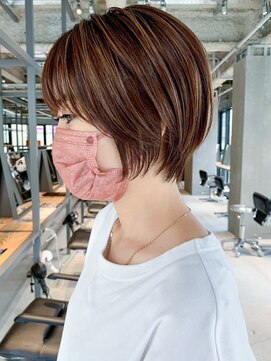 アイティーバイアルバム 八王子店(IT by ALBUM) ハイライトショート_グレージュカラーココアベージュ_ba426381