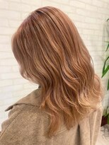 ビス ヘア アンド ビューティー 西新井店(Vis Hair＆Beauty)&nbsp;エアリーロングダブルカラーブリーチハイトーンオレンジブラウン