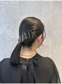 三軒茶屋_レディース_セミロング_ヘアアレンジ_ヘアセット_ピン