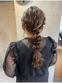 編みおろしスタイル/パーティーヘアセット