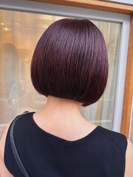 フリッカ 西荻窪店(FLYCKA) ボルドー×似合わせミニボブ