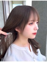 ジゼラ(GISELA)&nbsp;おくれ毛 シースルーバング ブリーチなしカラーグレージュ