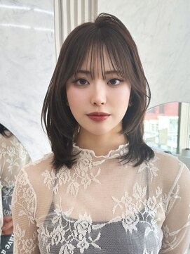 アマトウキョウ アユンチェ(AMA TOKYO×AYUNCHE) 韓国ヘア　2wayバング  レイヤーカット くびれヘア  顔周り/