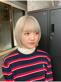 /韓国風/ホワイトカラーヘア/ブリーチ/ハイトーン