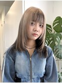 韓国風ミルクティーベージュブラウンカラーグレージュカラー