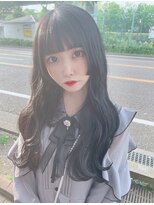 リルミー ミュエナ 大須 矢場町(Lilme myuena)&nbsp;ブルーブラック　姫カット　ぱっつん前髪　＊Lilme＊