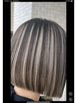 ヘアースペース 練馬店(hair space COCO) ボブでハイライトグレージュ