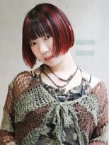 キャロルガーデンズ ボコカ 表参道(Carroll Gardens bococa)&nbsp;【azu】デザイン　ブリーチ　赤