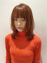 マイル 渋谷(mile)&nbsp;ブリーになしオレンジカラー×ミディアムレイヤー