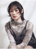 ＊フェイスレイヤーボブ顔まわりカット黒髪シースルーバング