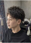 ソフトツイスパ×ナチュラルアップバングショート