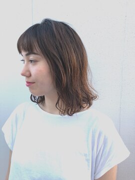 ルーファス 恵比寿 渋谷(Ruufus) クセを活かしてパーマ風ミディアムボブ【Ruufus恵比寿渋谷】