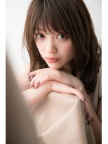 ラフ フロム ガーデン(Laf from GARDEN)&nbsp;【寺尾拓巳】大人かわいいシアベージュ毛先パーマレイヤーミディ