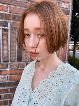 ロンド パルティール 大宮(Lond partir) 斜めバンググレージュカラーシルキーべジュマッシュパーマ[大宮]