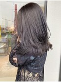アッシュグレー×レイヤーカット
