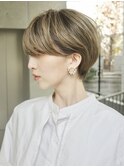 耳掛けマニッシュレイヤー/前髪あり/表参道/30代40代50代