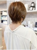 福山市美容室Caary人気 夏ヘアショートウルフスタイル