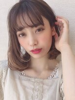 リープアルケー ヘアアンドヘッドスパ 錦糸町北口店(leap arche Hair&head spa)&nbsp;インナーグレージュ/マチルダボブ/前髪/ピンクベージュ/錦糸町