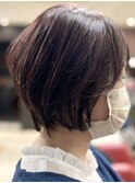 大人可愛い奥行き丸みのあるショートスタイル/30代40代50代