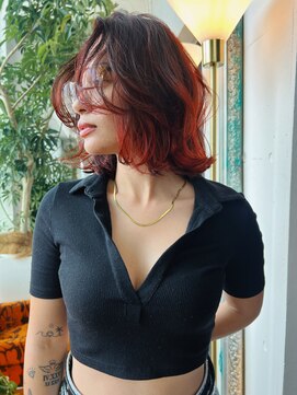 ルーヴェ(LOWE) 【natsumi】5 ミニボブレッドグラデーション,無造作ウェーブ