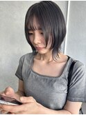 ウルフカット×イヤリングカラー