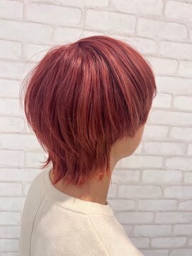 ビス ヘア アンド ビューティー 西新井店(Vis Hair＆Beauty) ウルフスタイル/暖色カラー/レッド/メンズハイトーン