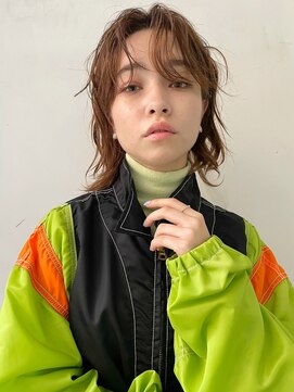 ソイ コンク 下北沢(soi conc) 【layer perm】緩めパーマ_ミディアムレイヤー_ブラウンベージュ