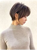 耳掛けショート×傷めない白髪染め[30代/40代/50代]