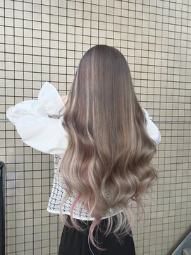 ミラシィ 成田(Mirashy) ハイライトカラーミルクティーベージュレイヤーカット