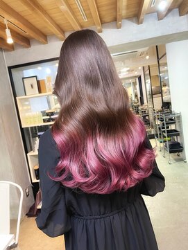 サクラ オモテサンドウ(SAKURA) 髪質改善×ラベンダーピンクグラデーションカラー