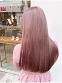 20代30代40代髪質改善ナチュラルレイヤー艶感ピンクアッシュ
