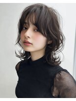 オンク 新宿(onk)&nbsp;黒髪/グレーベージュ/レイヤーロング/前髪パーマ[新宿駅]