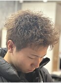 MEN’S HAIR/波巻きツイストスパイラル/リバースセンターパート