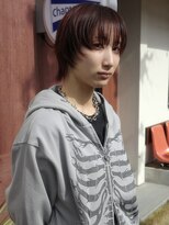 チャプター 問屋町(chapter)&nbsp;ケアカラーレッドショートウルフ顔まわりレイヤー