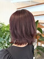 ピークスヘア(peaks hair)&nbsp;チェリーブラウン くびれヘア こなれミディ 外ハネボブ 30代40代